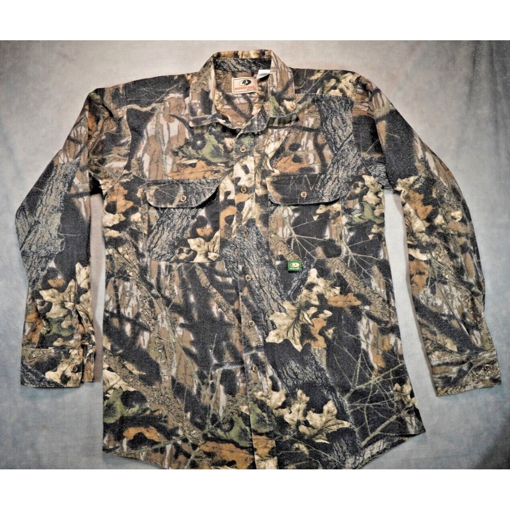 Vintage Mossy Oak Chamois Shirt Made In USA Men's Large Heavyweight Button Up